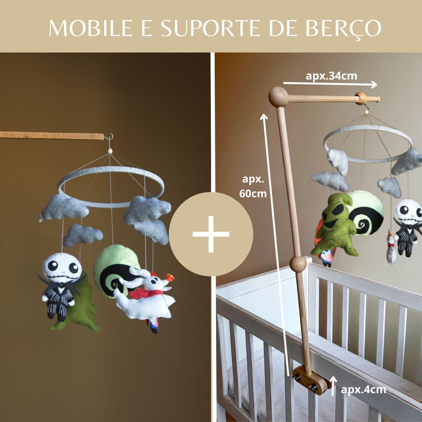 Halloween Encantado, móbile de berço