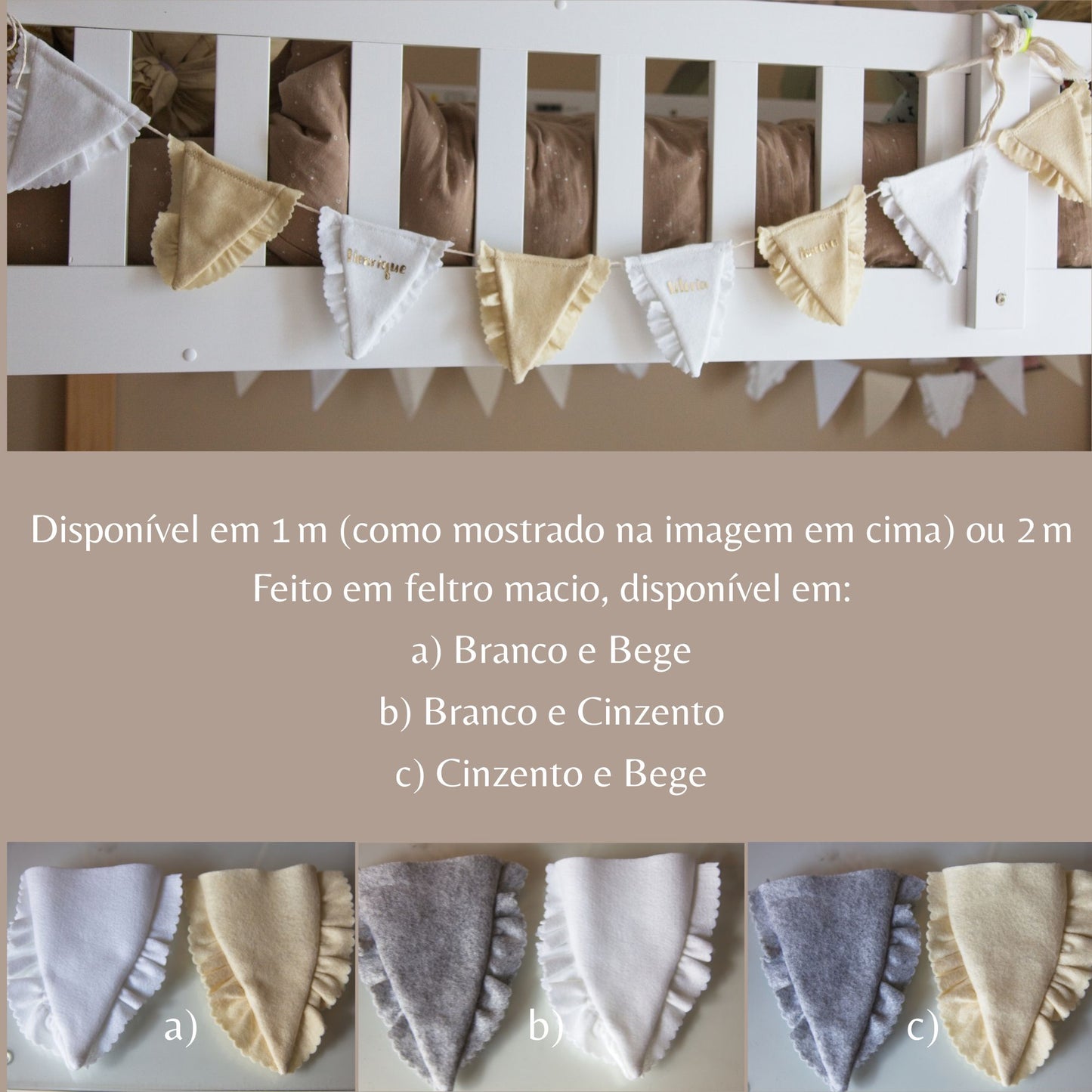 Grinalda de Feltro Personalizada