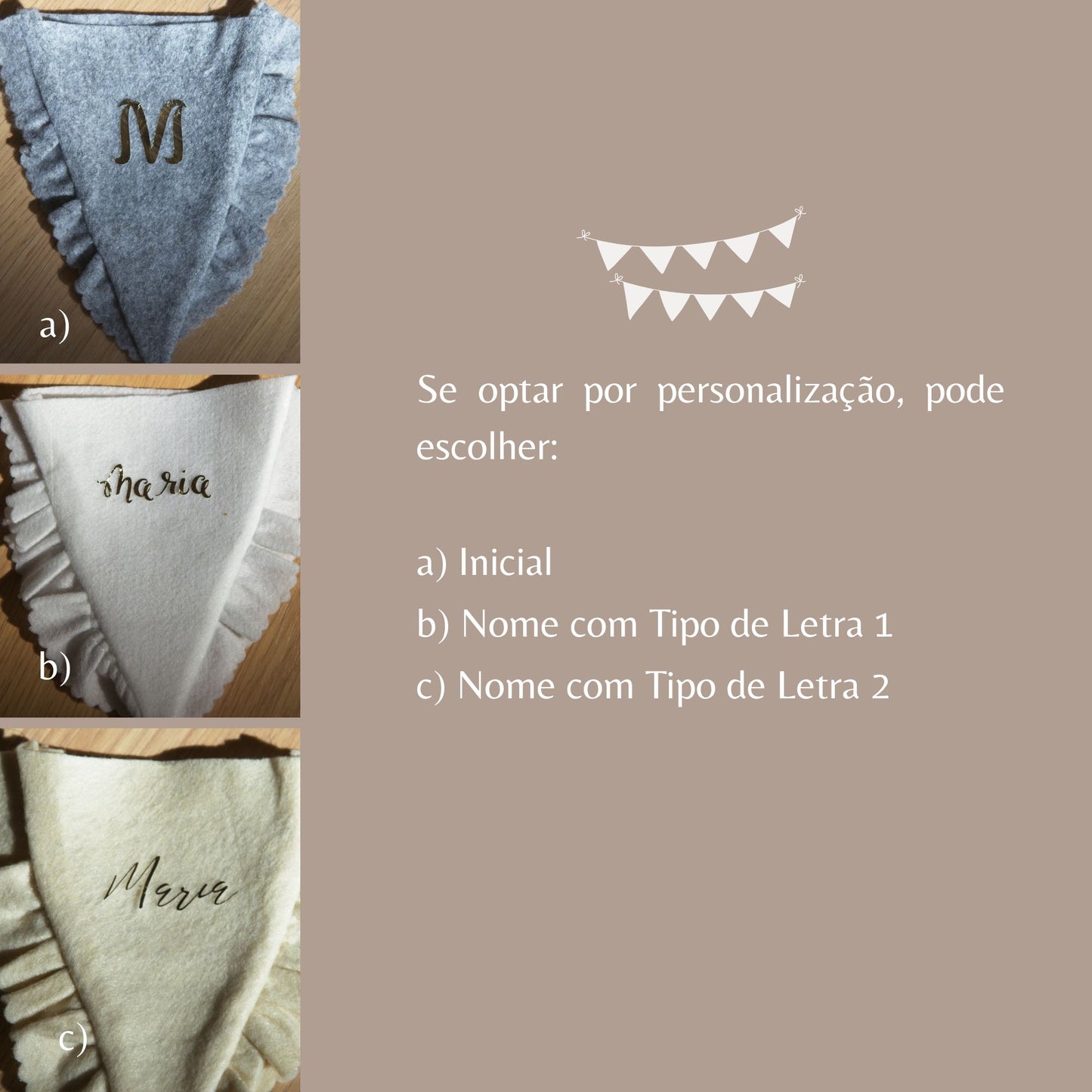 Grinalda de Feltro Personalizada